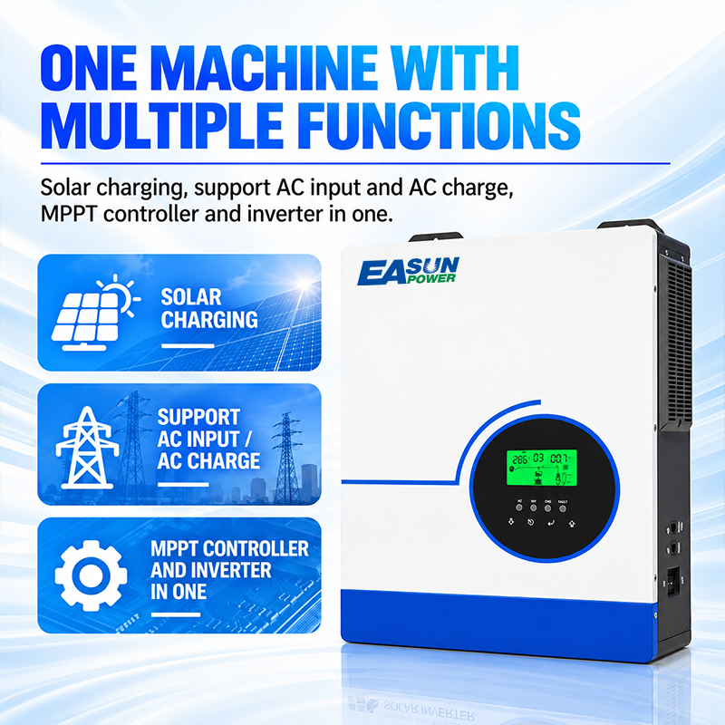EASUN POWER 6.3KW Гибридный со – обзор и цена Grid Tie Inverter Limiter 2000W